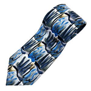 JERRY GARCIA Men's Silk Tie Collection Forty-Two Scaly Monster and Blue Man XL